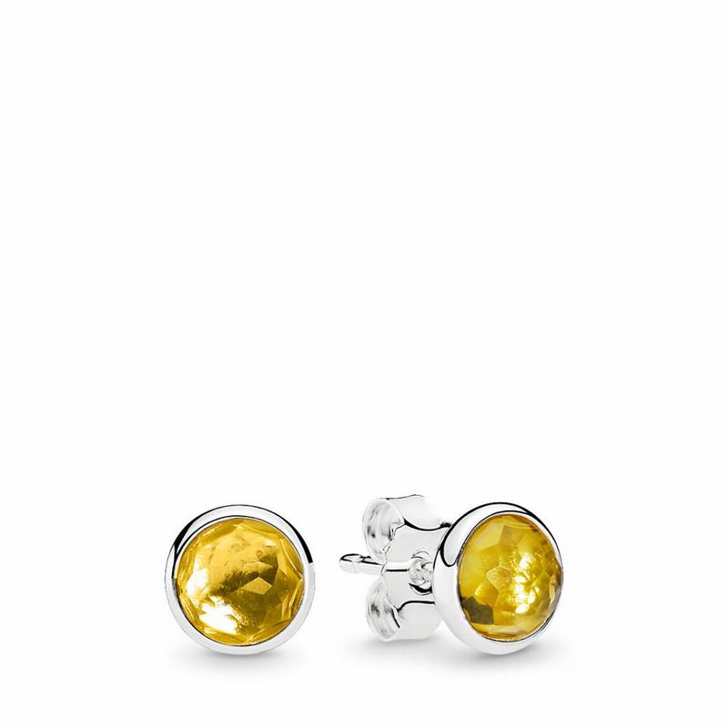 Pandora November Droplets Stud Earrings Sale NZ, Sterling Silver (829761-YVG)